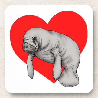 manatee art coaster