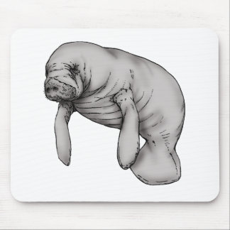 manatee art mouse pad