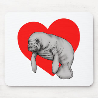 manatee art mouse pad