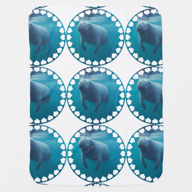 Manatee Baby Blanket (Front)