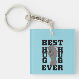 Manatee - Best Hug Ever - Hug - ASL Design Keychain