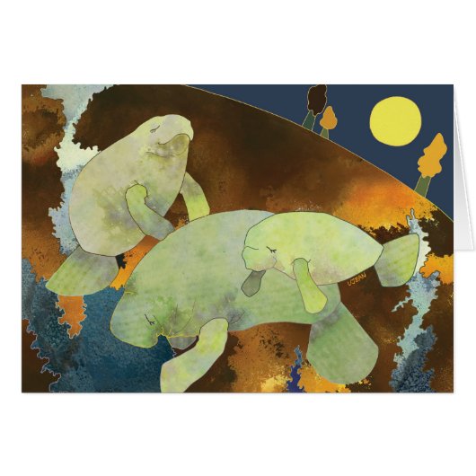 Manatee: Blank Card (Front Horizontal)