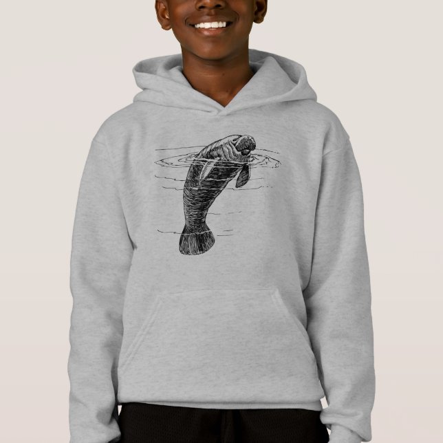 Manatee boy's hoodies (Front)