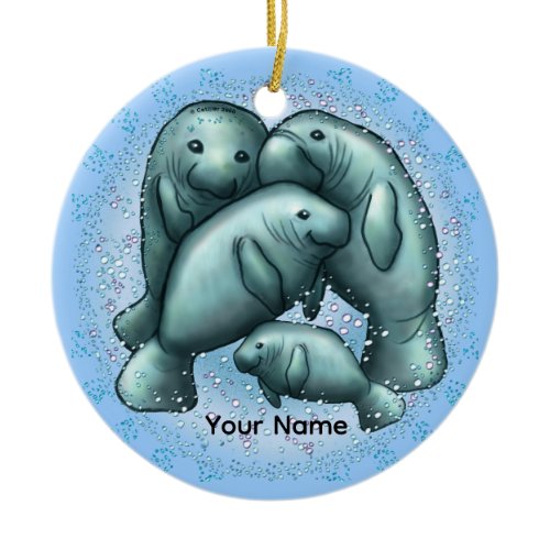 Manatee Bubbles  ornament