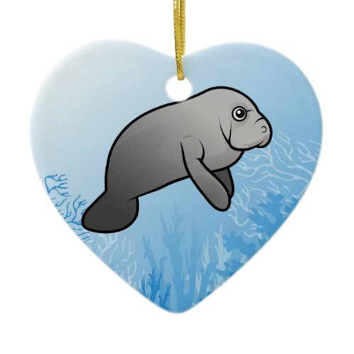 Manatee Ceramic Ornament