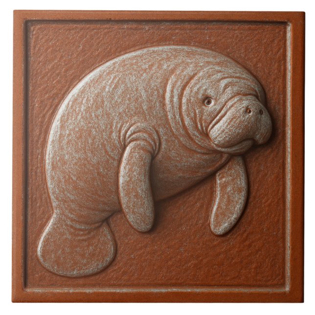 Manatee - Ceramic Tile (Front)