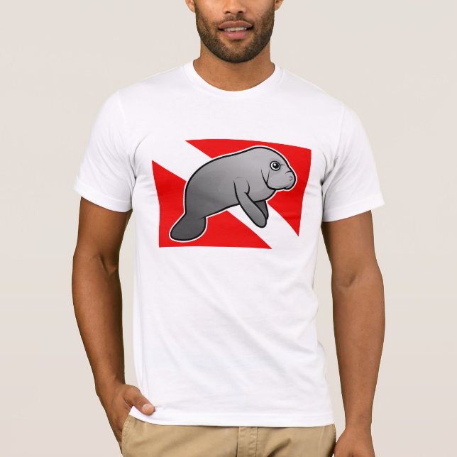 Manatee Dive Flag T-Shirt (Front)