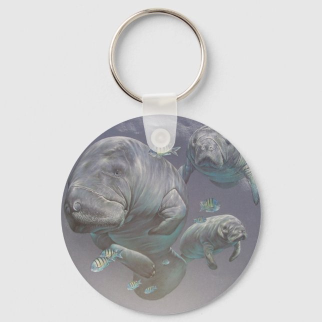 Manatee Family Keychain (Front)