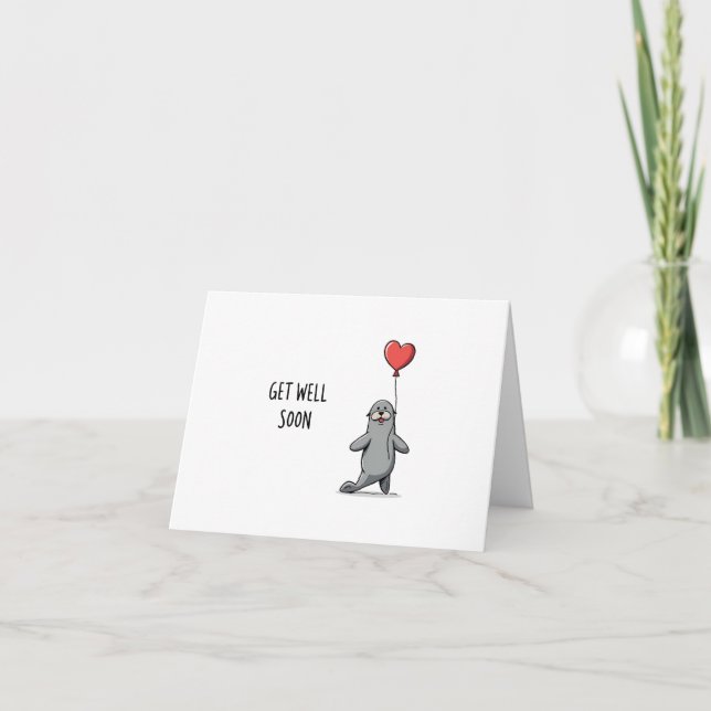 Manatee Get Well Card (Front)