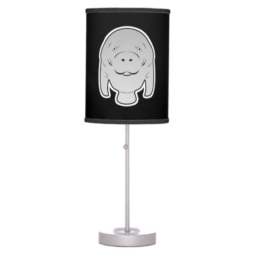Manatee icon character toon illustration table lamp