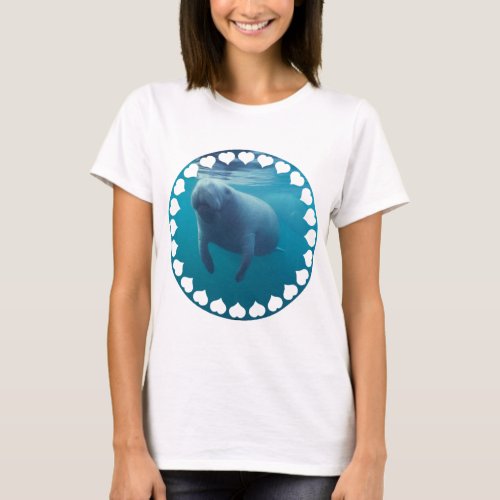 Manatee Ladies Fitted T_Shirt