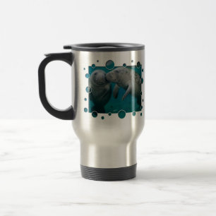 Manatee Love Valentine's Day Travel Mug