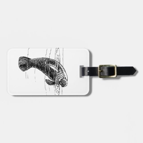 Manatee  luggage tag