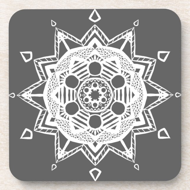 Manatee Mandala Beverage Coaster (Front)