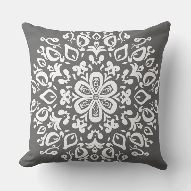 Manatee Mandala Throw Pillow (Front)