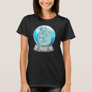 Manatee Mom and Baby Playing Cute Snow Globe TShir T-Shirt