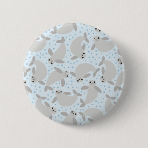 manatee pinback button