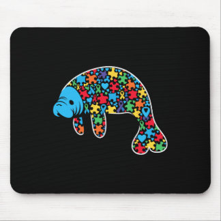 Manatee Puzzle Autism Awareness Autistic Womens Me Mouse Pad