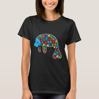 Manatee Puzzle Autism Awareness Autistic Womens Me T-Shirt