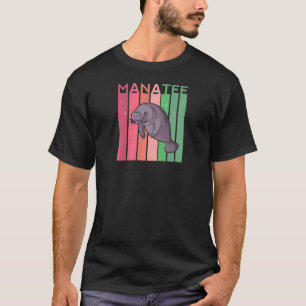 Manatee Retro Vintage Floaty Potatoes Ocean Sea Ch T-Shirt
