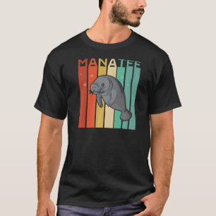Manatee Retro Vintage Floaty Potatoes Ocean Sea Ch T-Shirt