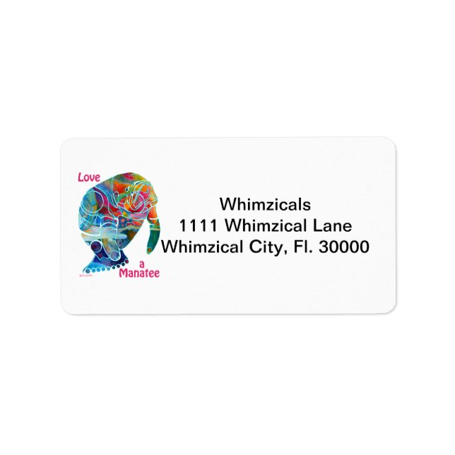 Manatee Return Address Labels (Front)