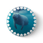 Manatee Round Button