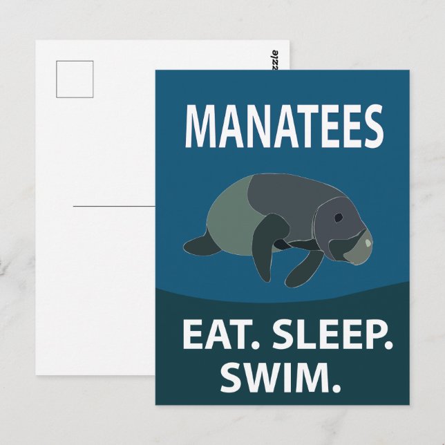 Manatee Sea Cow Animal  Postcard (Front/Back)