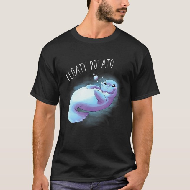 Manatee Shirt Funny Meme Gift Save The Floaty Pota (Front)