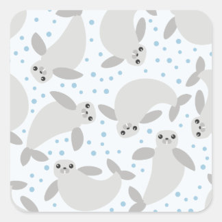 manatee square sticker