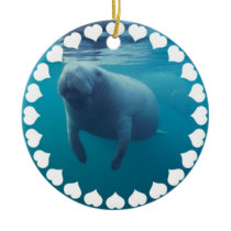 Manatee Swimming Ornament
