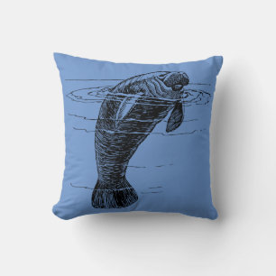 Manatee Throw Pillow