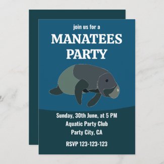 Manatee Under The Sea Birthday Party Manatee