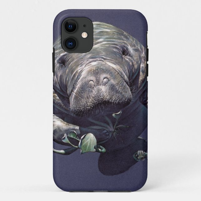 Manatee Underwater World Case-Mate iPhone Case (Back)