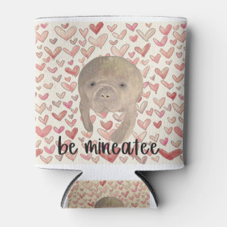 Manatee Valentine Can Cooler