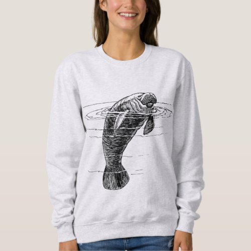 Manatee womans sweatshirts