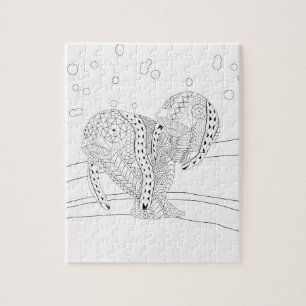 Manatees Adult Coloring Puzzle