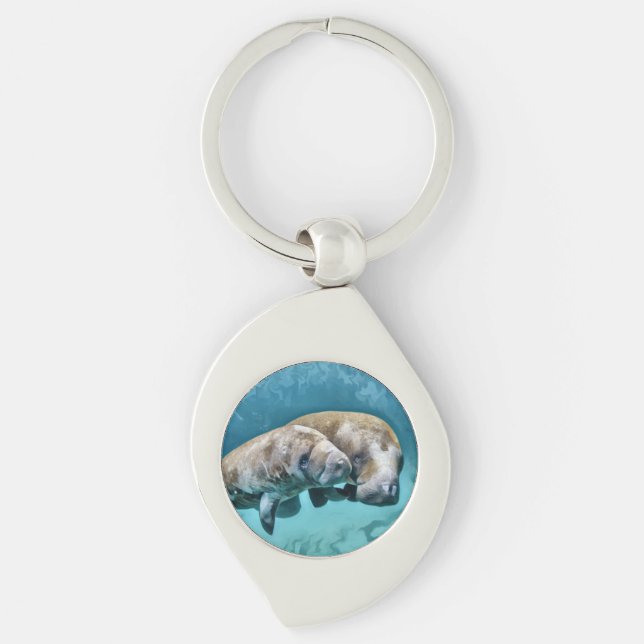 Manatees Keychain (Front)