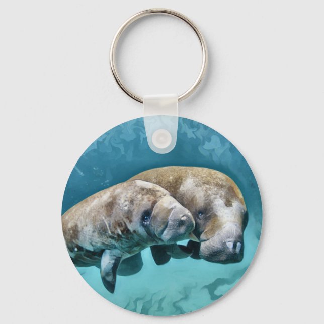Manatees Keychain (Front)