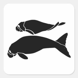 Manatees Square Sticker
