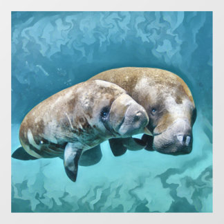 Manatees Window Cling