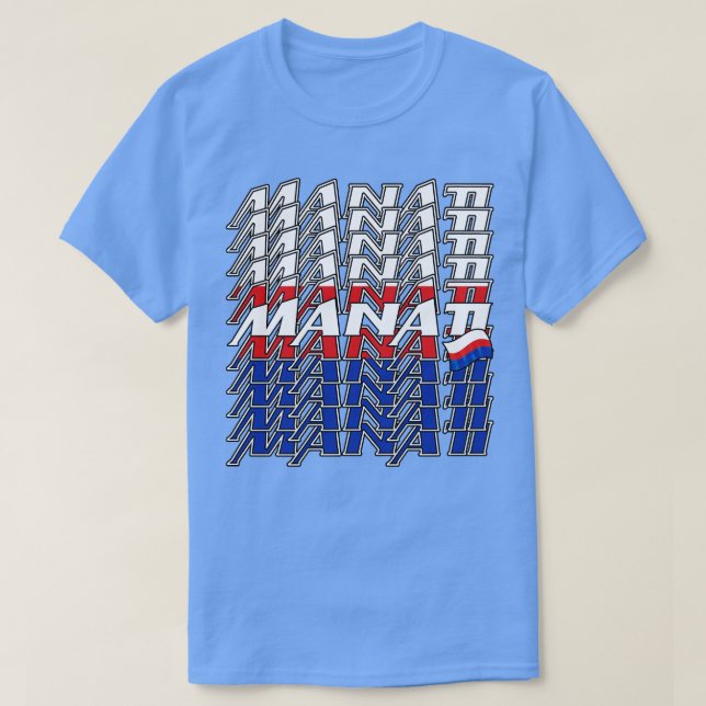 Manati Cascade text 3 T-Shirt (Design Front)