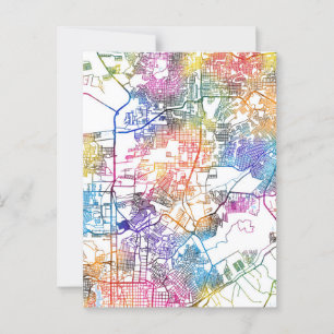 Manaus Brazil City Map Postcard