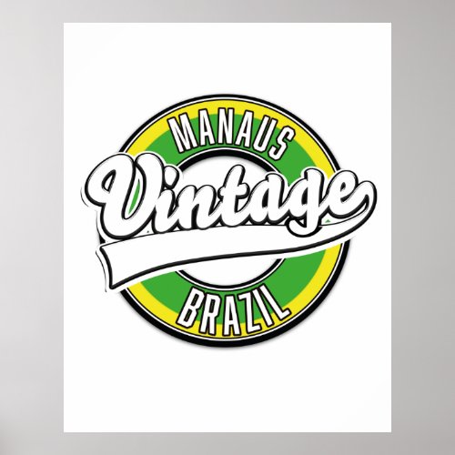 Manaus Brazil vintage logo Poster