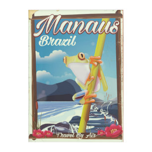 Manaus Brazil vintage travel poster Acrylic Print