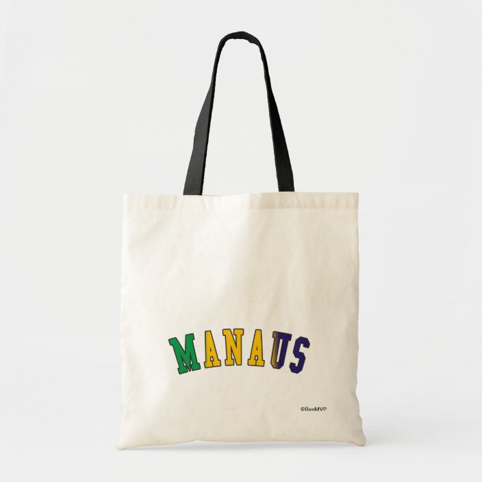 Manaus in Brazil National Flag Colors Canvas Bag