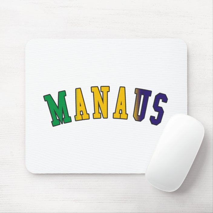 Manaus in Brazil National Flag Colors Mouse Pad