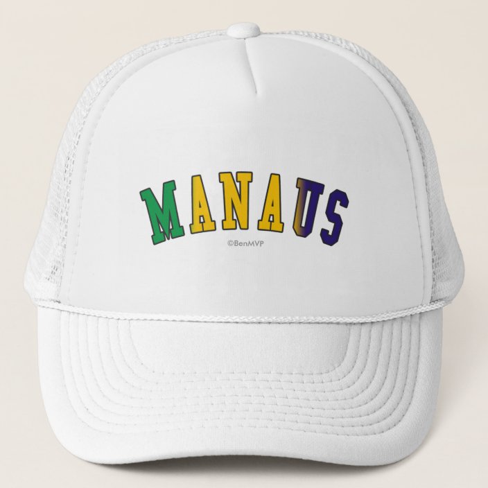 Manaus in Brazil National Flag Colors Trucker Hat