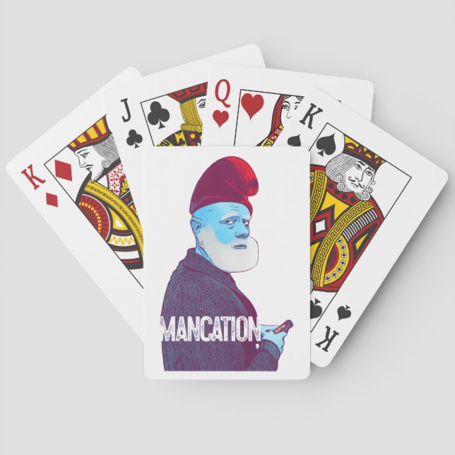 Mancation 2018 poker cards (Back)