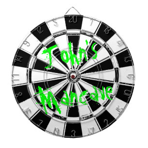 Mancave dartboard   Distressed grunge look design With Darts
